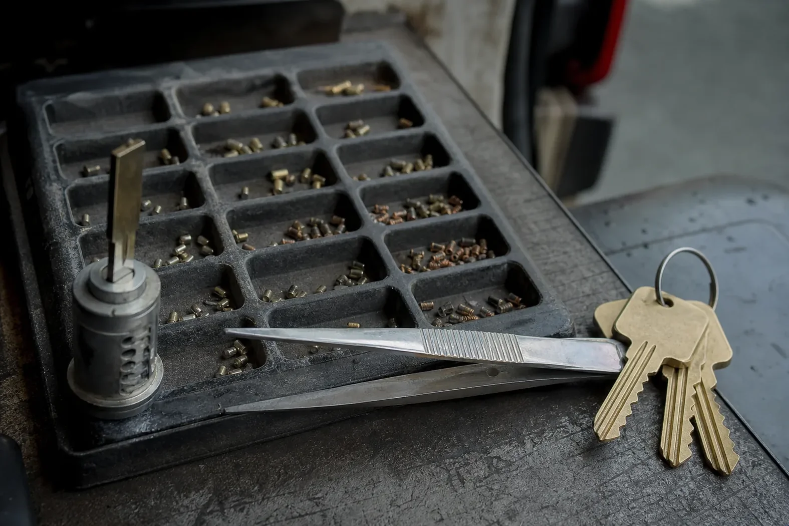 Pinning tray and new keys for a master key system in Waterbury, CT